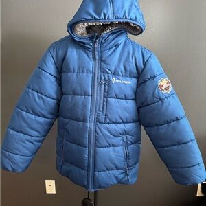 Free Country Blue Quilted Hooded Jacket